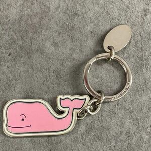 Vineyard Vines pink whale keychain